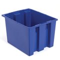 Quantum Storage Systems Shipping Container, Blue, Plastic, 19-1/2 in L, 15-1/2 in W, 13 in H SNT195BL